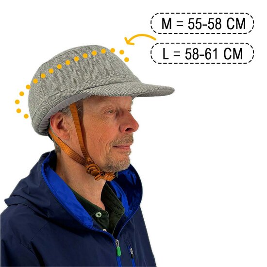 Vizorz SwitchCap casques de v&eacute;lo - Grey woolly cap
