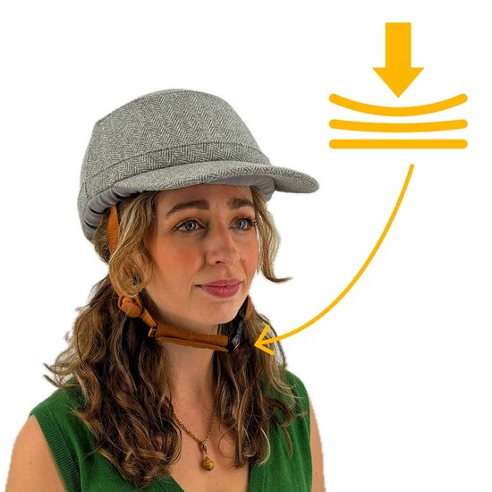 Vizorz SwitchCap casques de v&eacute;lo - Grey woolly cap