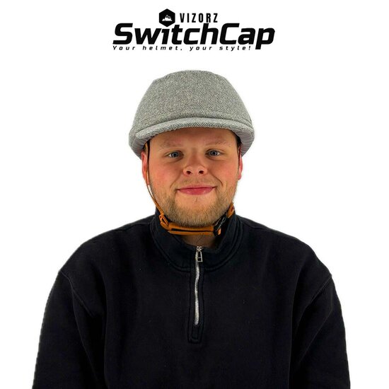 Vizorz SwitchCap casques de v&eacute;lo - Grey woolly cap