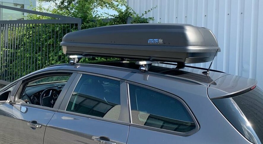 PerfectFit coffre de toit 500 liter + PerfectFit barres de toit Hyundai ix35 2010 - 2015