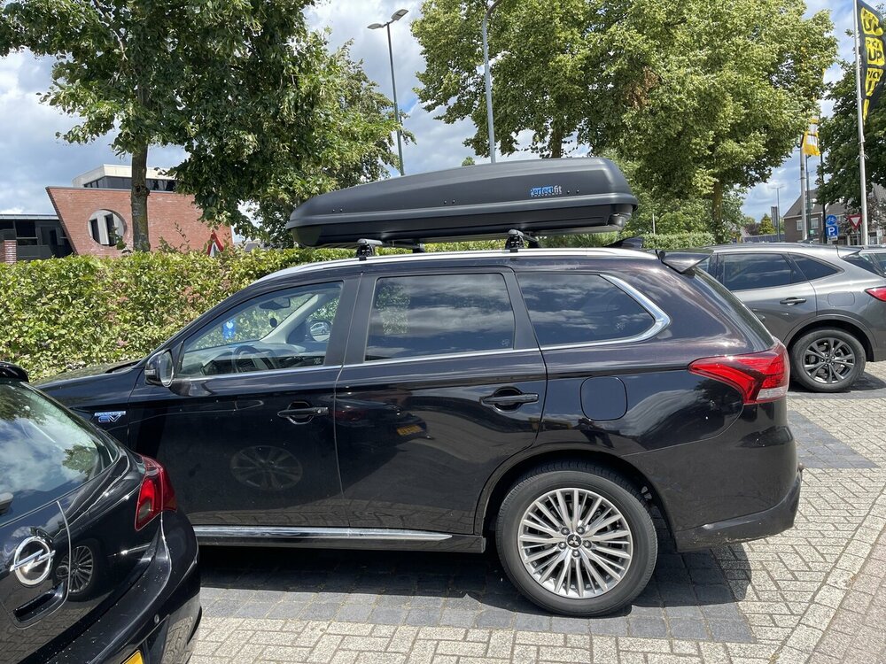 PerfectFit coffre de toit 500 liter + PerfectFit barres de toit Hyundai ix35 2010 - 2015