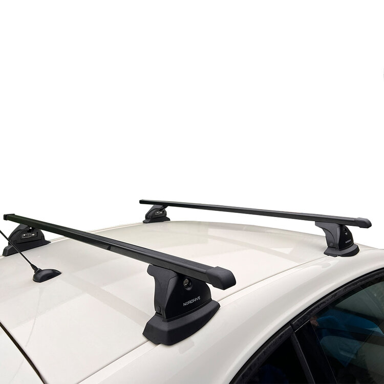 PerfectFit coffre de toit 400 liter + Nordrive barres de toit Fiat Ulysse - Met T-track MPV 01/1994 - 12/2010