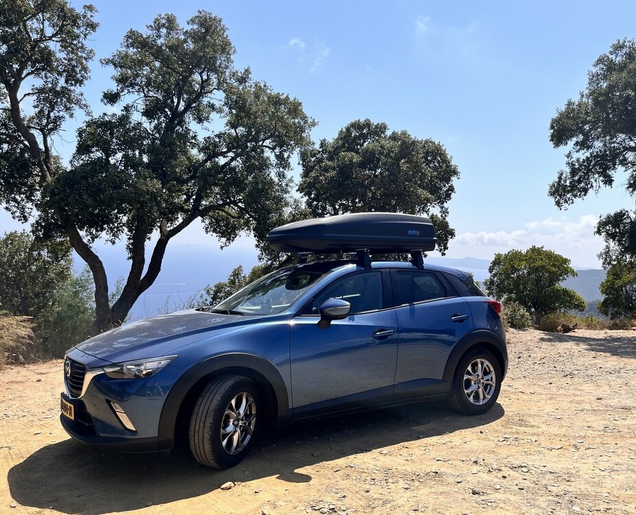 PerfectFit coffre de toit 440 Liter + Nordrive barres de toit Toyota RAV4 &agrave; partir de 03/2019