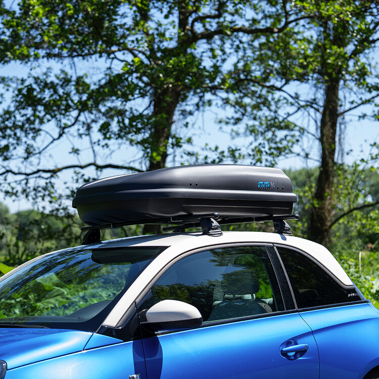 Coffre de toit PerfectFit 400 Liter + Barre de toit Ford Focus Active 5 portes &aacute; partir 2019