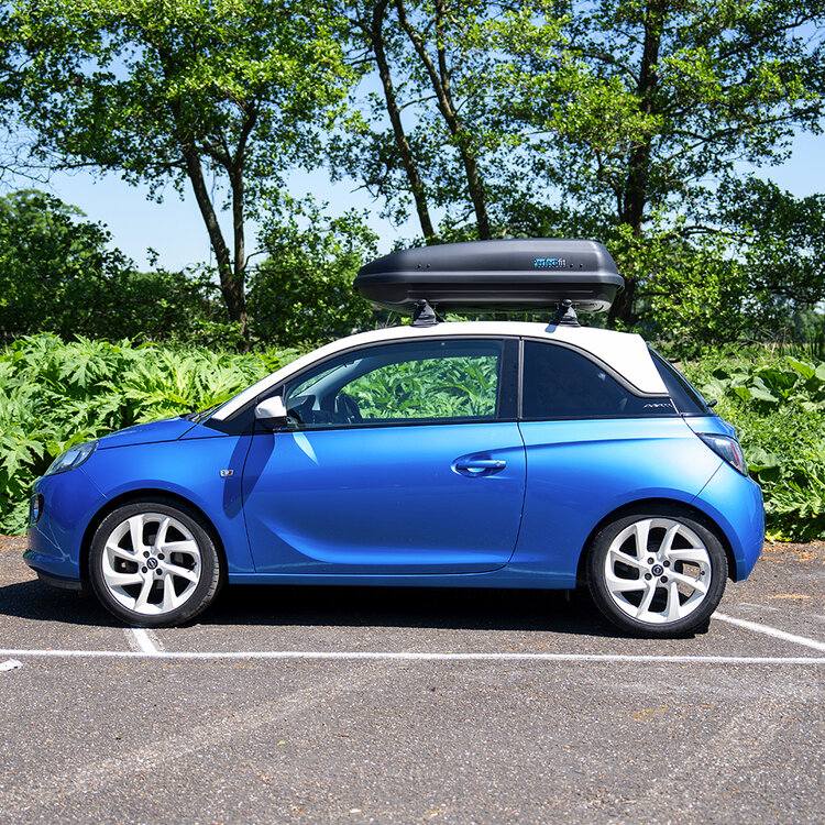 Coffre de toit PerfectFit 400 Liter + Barre de toit Ford Focus Active 5 portes &aacute; partir 2019