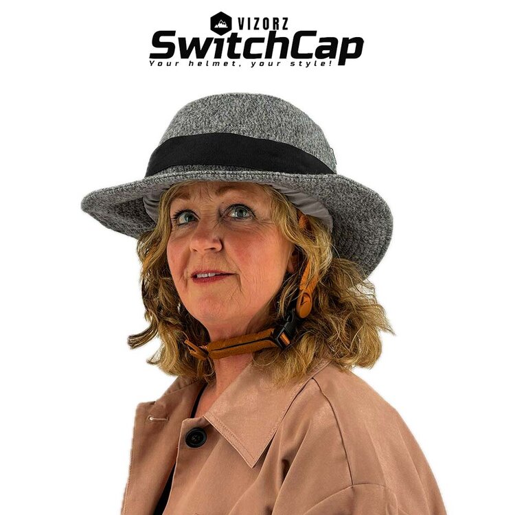 Vizorz SwitchCap casques de v&eacute;lo - Grey woolly stylish