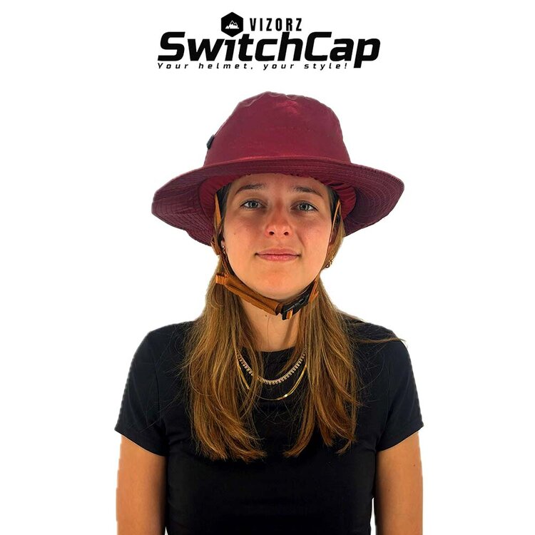 Vizorz SwitchCap casques de v&eacute;lo - Red shiny classic