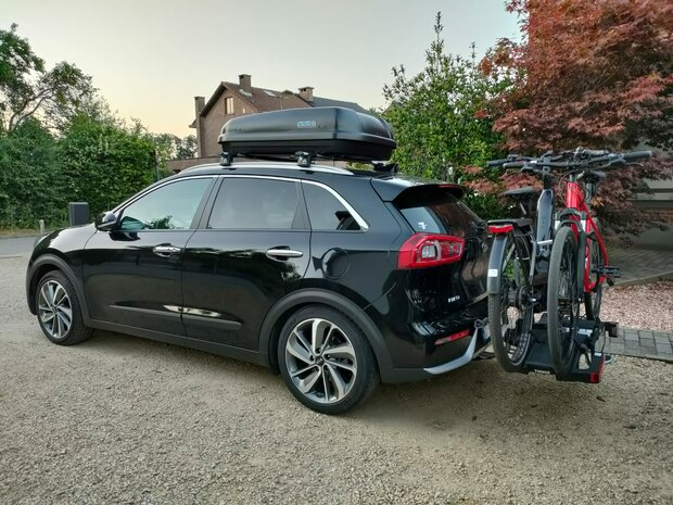 PerfectFit coffre de toit 400 litre + PerfectFit barres de toit Skoda Kodiaq &agrave; partir de 2024