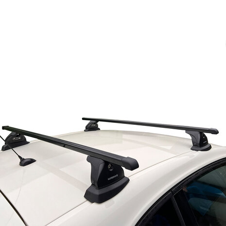 PerfectFit coffre de toit 400 liter + Nordrive barres de toit Fiat Ulysse - Met T-track MPV 01/1994 - 12/2010