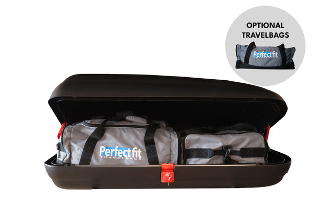 ArtPlast coffre de toit 320 liter + PerfectFit barres de toit BMW 3-Serie 4 portes Berline 1998 - 2007