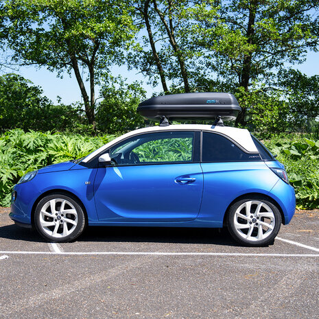 PerfectFit coffre de toit 400 litre + PerfectFit barres de toit Citro&euml;n C4 Aircross 2012 - 2018