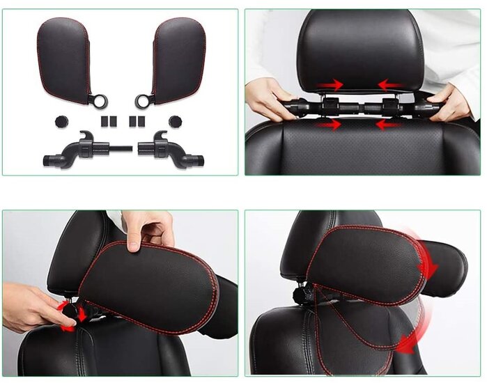 Appui-t&ecirc;te / Appui-nuque / Coussin de voiture universel pour appui-t&ecirc;te