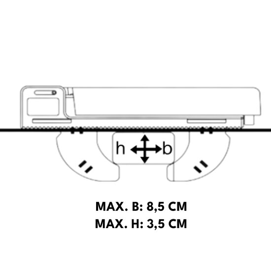 Farad Coffre de toit N7 680 Litre Gris Brillant