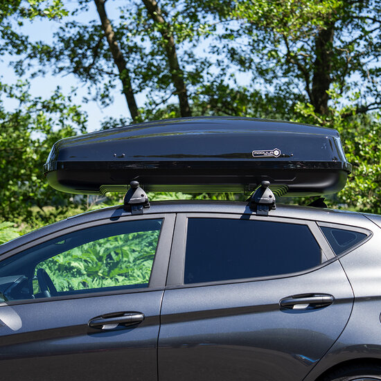 Coffre de toit 430 Litre Modula Ciao noir brillant