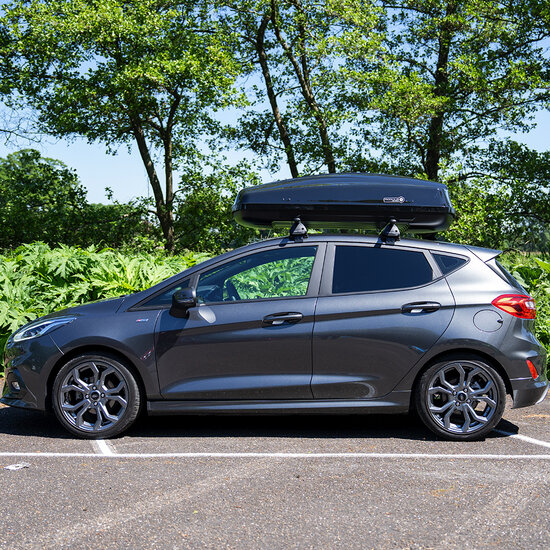 Coffre de toit 430 Litre Modula Ciao noir brillant