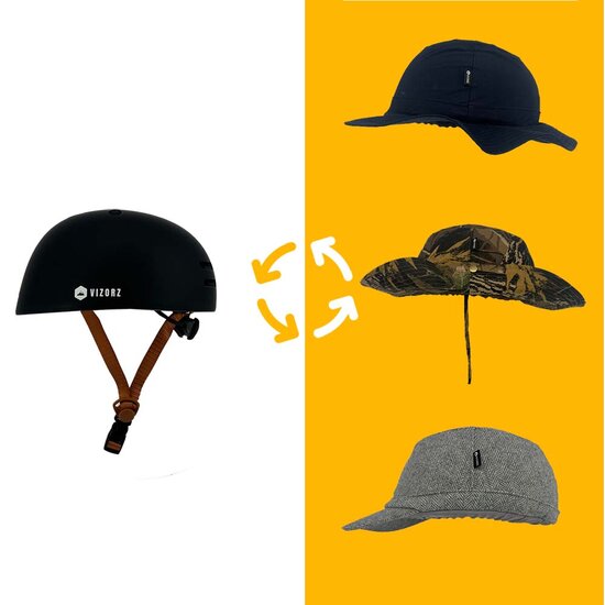 Vizorz SwitchCap casques de v&eacute;lo - Brown base cap