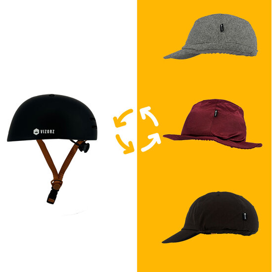 Vizorz SwitchCap casques de v&eacute;lo - Red stars stylish