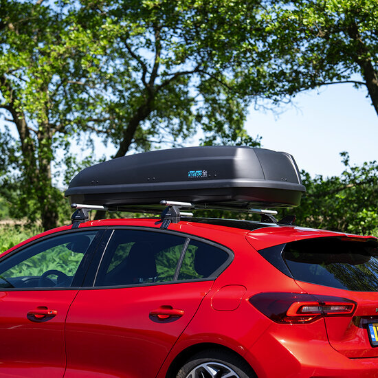 PerfectFit coffre de toit 440 Litre + PerfectFit Barre de toits Mercedes C-Klasse Break &agrave; partir de 2021