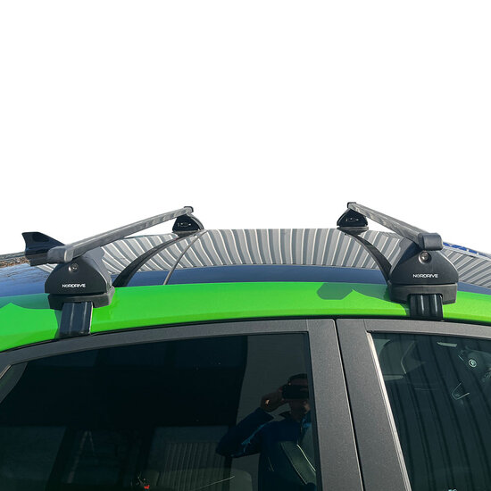 PerfectFit coffre de toit 440 Liter + Nordrive barres de toit Skoda Fabia 5 portes hayon 02/2015 - 06/2018