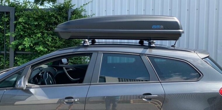 PerfectFit coffre de toit 500 litre + PerfectFit barres de toit Citro&euml;n DS7 Crossback &agrave; partir de 2018