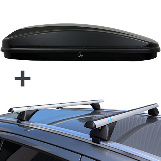 Farad coffre de toit N18 430 litre + PerfectFit barres de toit Fiat Tipo &agrave; partir de 2016