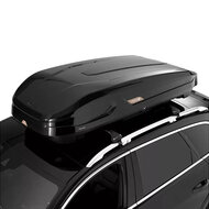 Coffre de toit 400 Litre Modula Falcon noir brillant