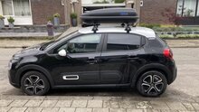 PerfectFit coffre de toit 400 liter + Nordrive barres de toit Volkswagen Polo 5 portes hayon 09/2009 - 09/2017