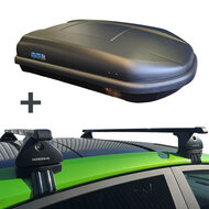 PerfectFit coffre de toit 400 liter + Nordrive barres de toit Hyundai i20 5 portes hayon &agrave; partir de 12/2020