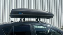 PerfectFit coffre de toit 440 Litre + PerfectFit Barre de toits Volvo V60 2010 - 2018