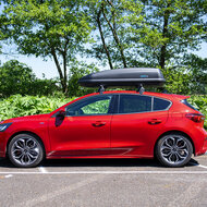 PerfectFit coffre de toit 440 Litre + PerfectFit Barre de toits Mercedes GLA &agrave; partir de 2020