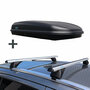 PerfectFit coffre de toit 500 litre + PerfectFit barres de toit Peugeot 508 2011 - 2018