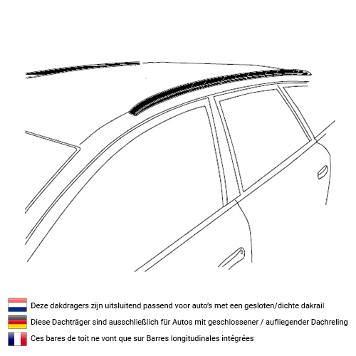 Barres de toit Volkswagen Tiguan Allspace à partir de 2016 avec barres  longitudinales intégrées - Emportertout - Votre voyage commence ici