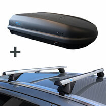 PerfectFit coffre de toit 400 litre + PerfectFit barres de toit Audi A3 Sportback à partir de 2020 PerfectFit coffre de toit 400 litre + PerfectFit barres de toit Audi A3 Sportback à partir de 2020