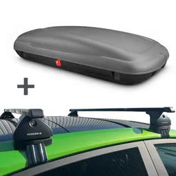 Artplast coffre de toit 400 litre + Nordrive barres de toit Alfa Romeo Junior à partir de 06/2024