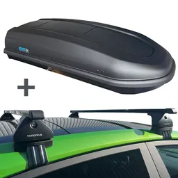 PerfectFit coffre de toit 440 Liter + Nordrive barres de toit Audi Q2 à partir de 11/2016