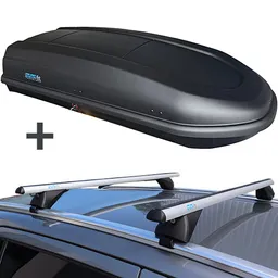 PerfectFit coffre de toit 440 litre + PerfectFit barres de toit BMW iX2 à partir de 2024