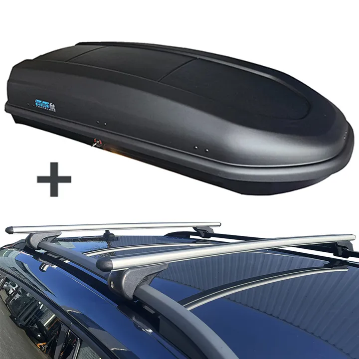 PerfectFit coffre de toit 440 litre + Nordrive barres de toit Opel Karl Rocks 03/2017 - 12/2019