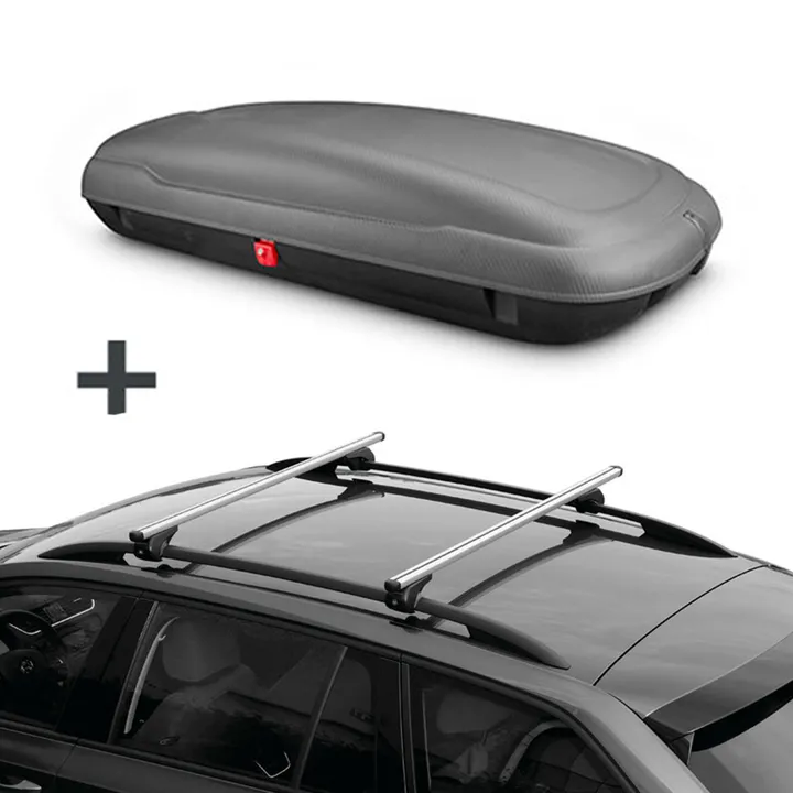 ArtPlast coffre de toit 400 litre + Nordrive barres de toit Ford Explorer 06/2020 - 11/2023