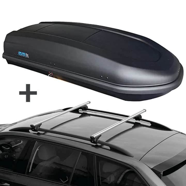 PerfectFit coffre de toit 440 litre + Nordrive barres de toit Ford Explorer 06/2020 - 11/2023