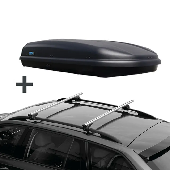 PerfectFit coffre de toit 500 litre + Nordrive barres de toit Ford Explorer 06/2020 - 11/2023