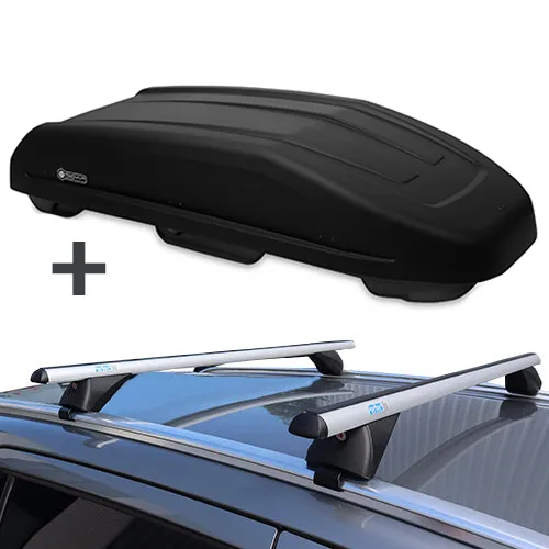 Modula coffre de toit Evo 550 litre + PerfectFit barres de toit BMW iX2 à partir de 2024