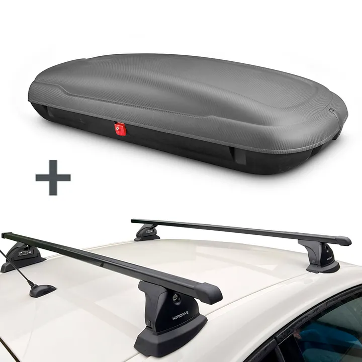Artplast coffre de toit 400 litre + Nordrive barres de toit BMW 4-Serie Coupe 10/2013 - 10/2020