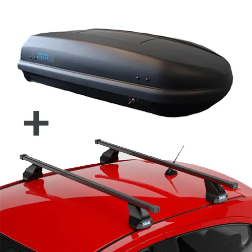 PerfectFit coffre de toit 400 liter + PerfectFit barres de toit BMW 4-Serie Coupe à partir de 2020