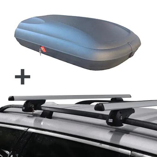 ArtPlast coffre de toit 320 litre + PerfectFit barres de toit Dacia Duster SUV 2010-2013